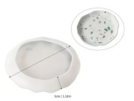Molde silicona plato redondo irregular 